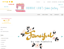 Tablet Screenshot of bobbieloufabric.com